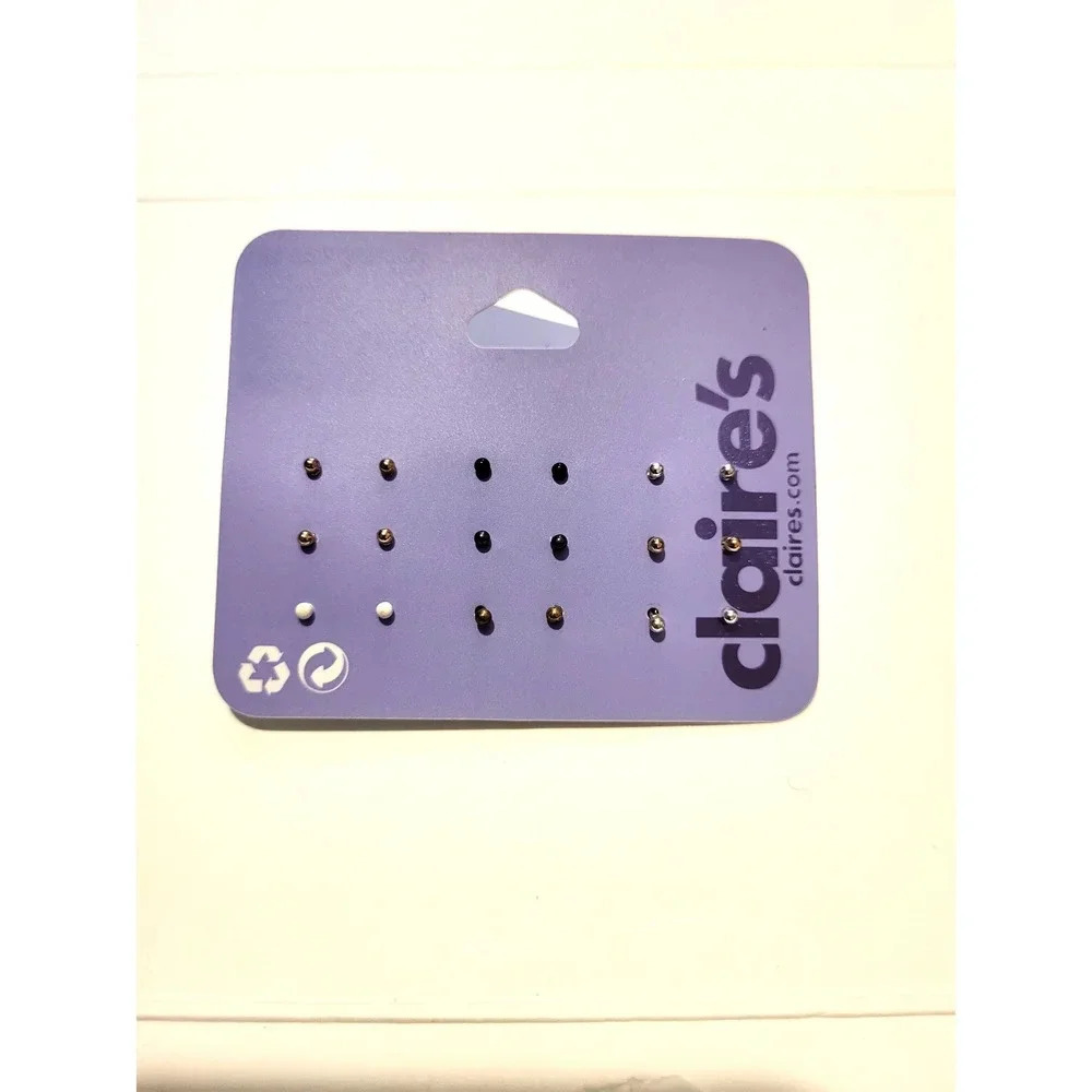 Claire's Set‎ of 9 Stud Earrings New